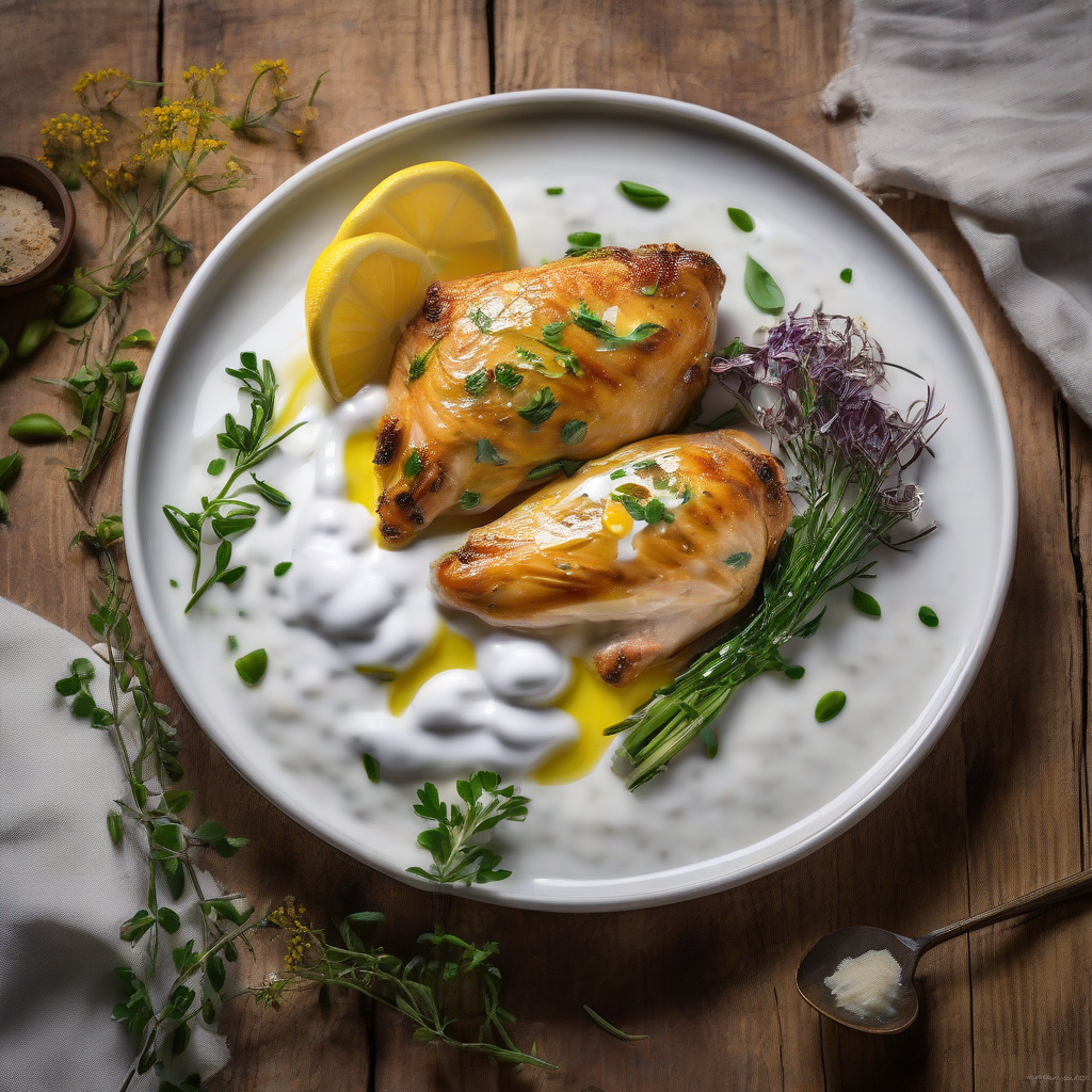 Shio-Koji Lemon Chicken with Yogurt Sauce