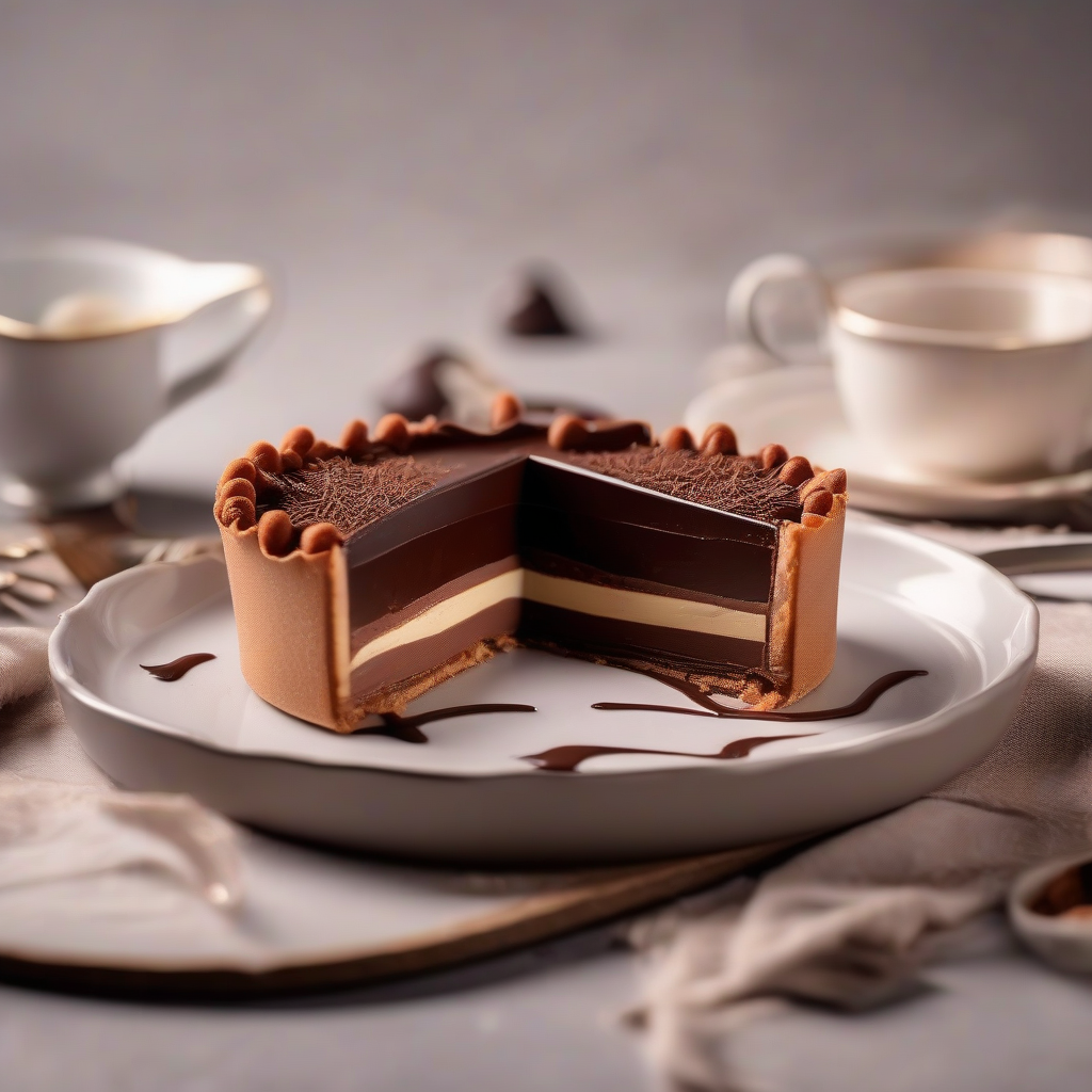 Three-Layer Mole Chocolate Tart