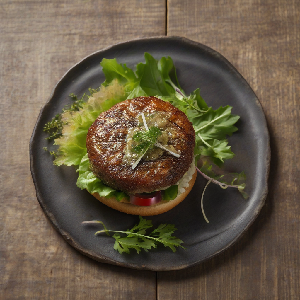 Saba Miso Burger with Shiso Tartar